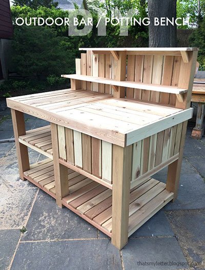 Big Potting Station/Bar With Storage Box