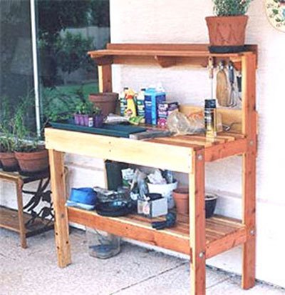 Cedar Gardener's Work Bench