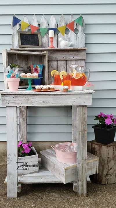 Perfect Picket Fence Potting Bench
