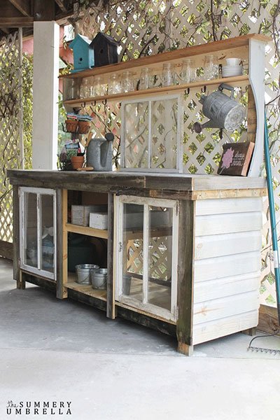 Rustic Reclaimed Potting Bench