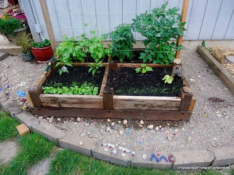 Repurposed Bed Support Raised Bed