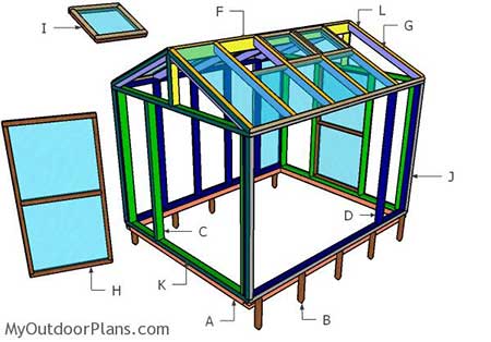 8x10 Wood Greenhouse