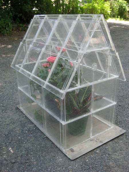 Repurposed CD Case Greenhouse