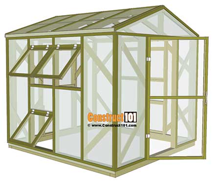 Square Wooden Greenhouse