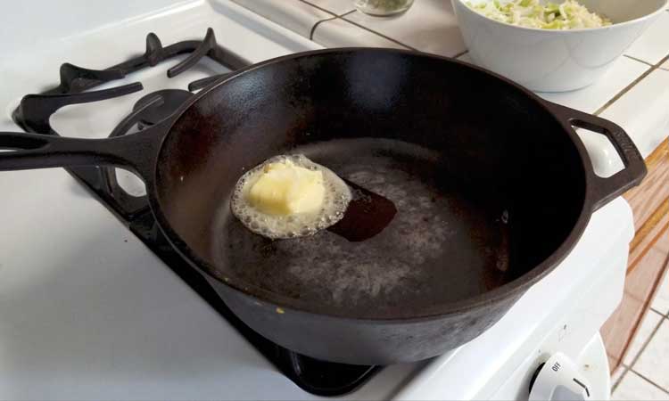 Adding butter