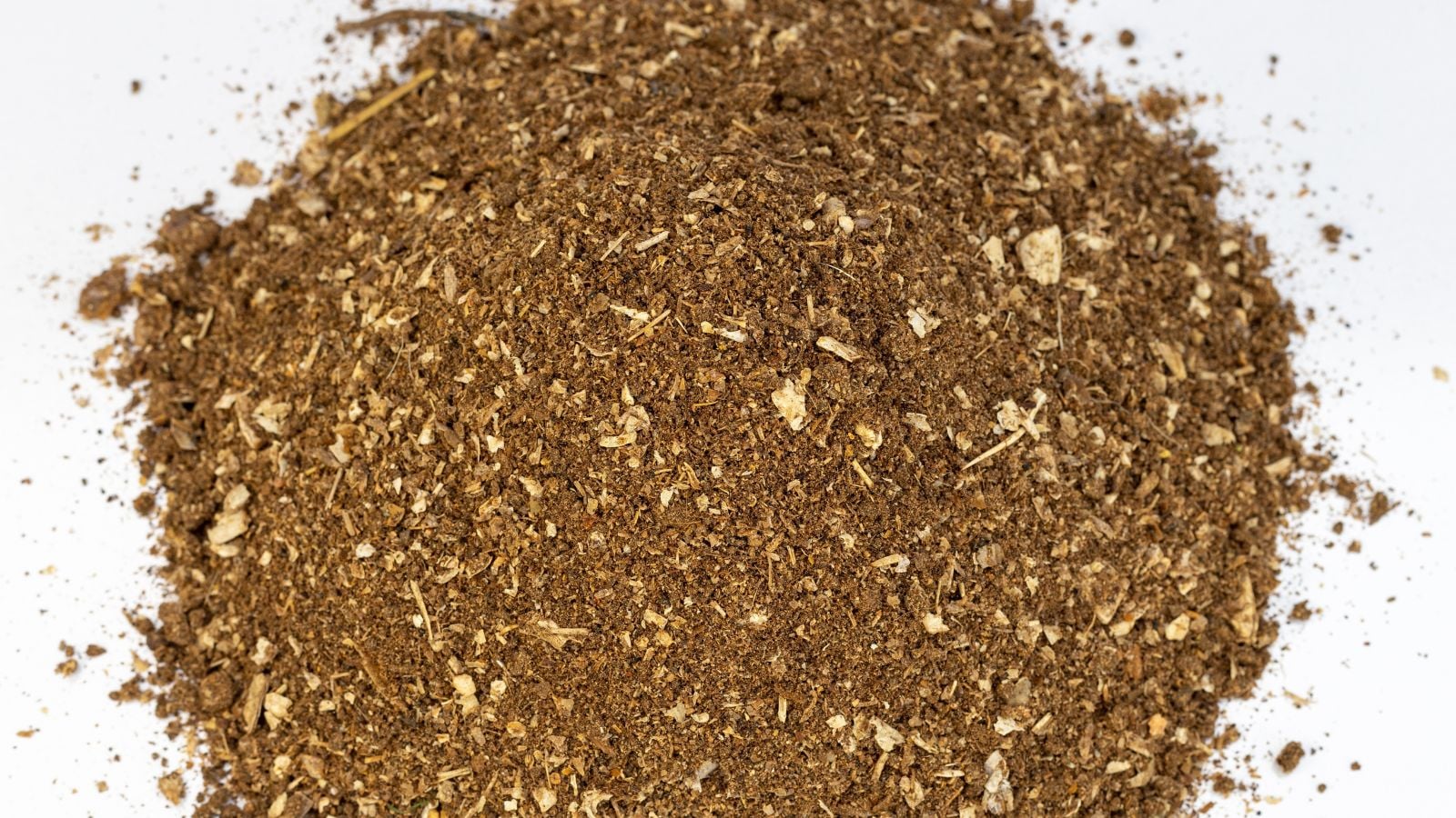 A top view shot of organic meal or fish fertilizer