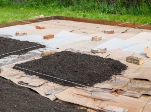 A shot of a large space that showcases how to make no a dig garden bed